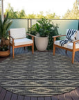 LOOMLAN Rugs Lume Black Washable Indoor-Outdoor Rug