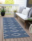 LOOMLAN Rugs Lume Blue Washable Indoor-Outdoor Rug