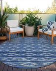 LOOMLAN Rugs Lume Blue Washable Indoor-Outdoor Rug