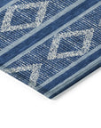 LOOMLAN Rugs Lume Blue Washable Indoor-Outdoor Rug