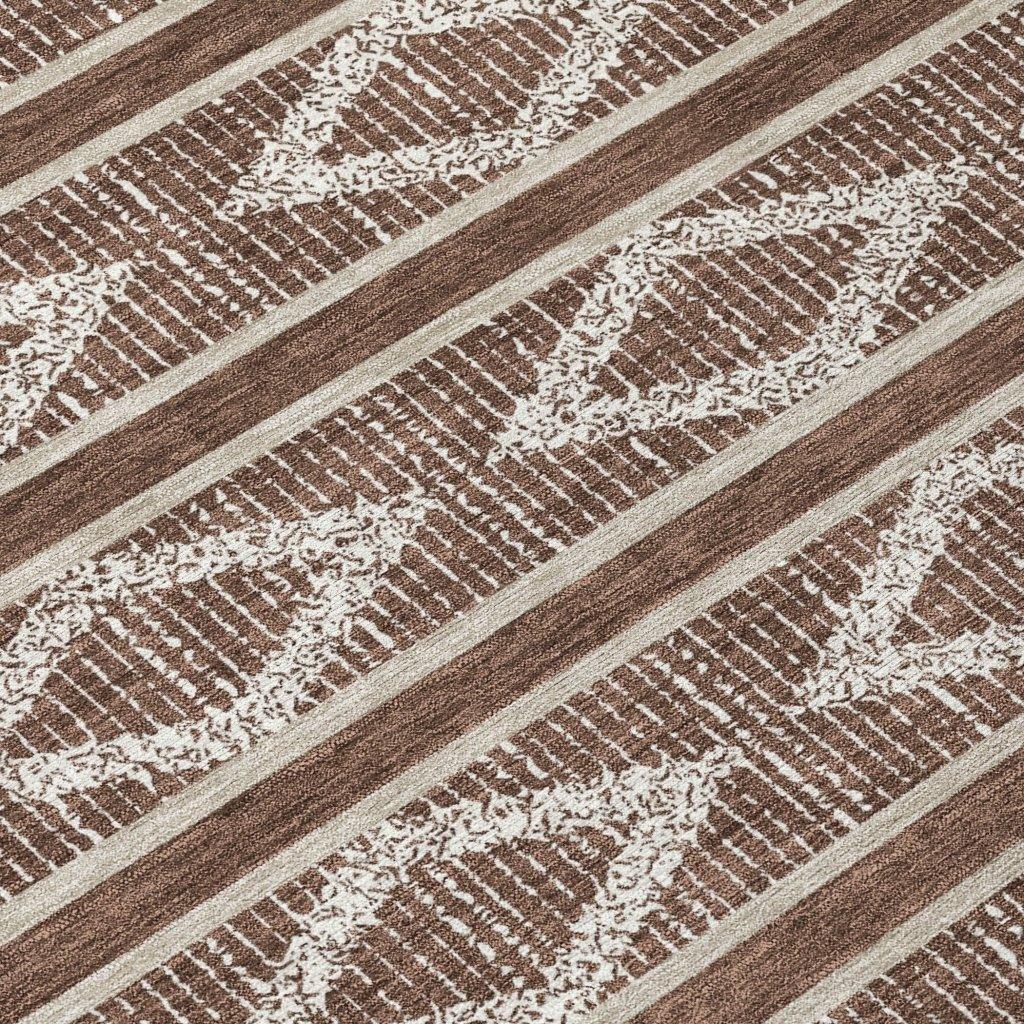 LOOMLAN Rugs Lume Brown Washable Indoor-Outdoor Rug
