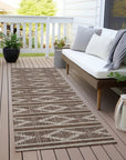 LOOMLAN Rugs Lume Brown Washable Indoor-Outdoor Rug