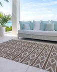 LOOMLAN Rugs Lume Brown Washable Indoor-Outdoor Rug