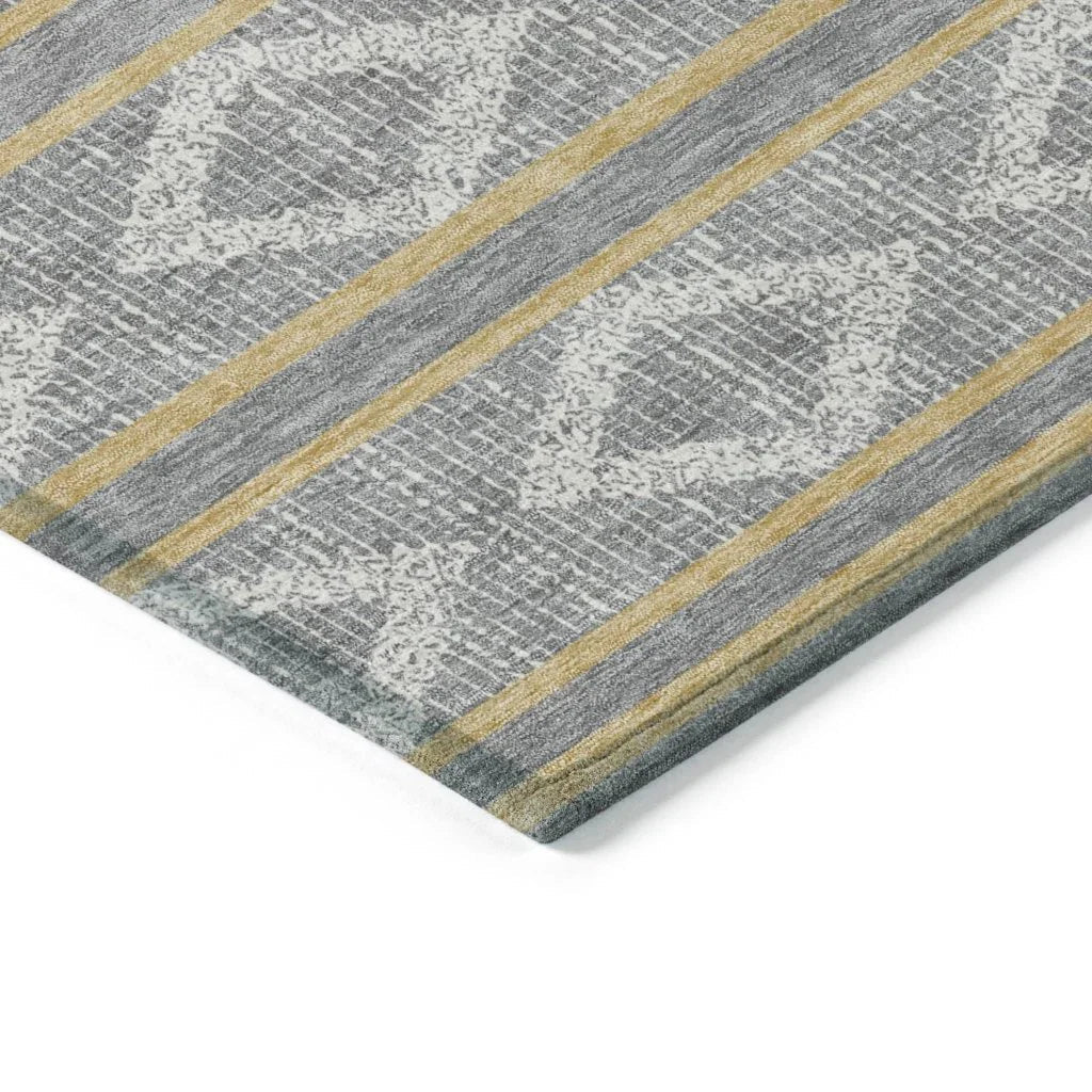 LOOMLAN Rugs Lume Gray Washable Indoor-Outdoor Rug