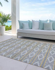 LOOMLAN Rugs Lume Gray Washable Indoor-Outdoor Rug