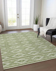 LOOMLAN Rugs Lume Green Washable Indoor-Outdoor Rug
