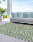 LOOMLAN Rugs Lume Green Washable Indoor-Outdoor Rug