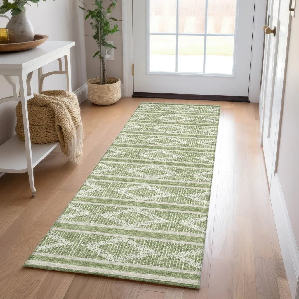 LOOMLAN Rugs Lume Green Washable Indoor-Outdoor Rug