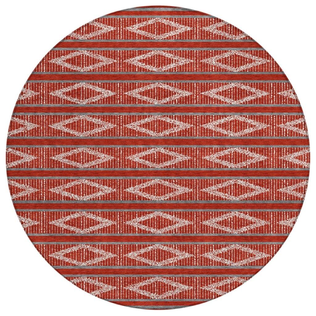LOOMLAN Rugs Lume Red Washable Indoor-Outdoor Rug