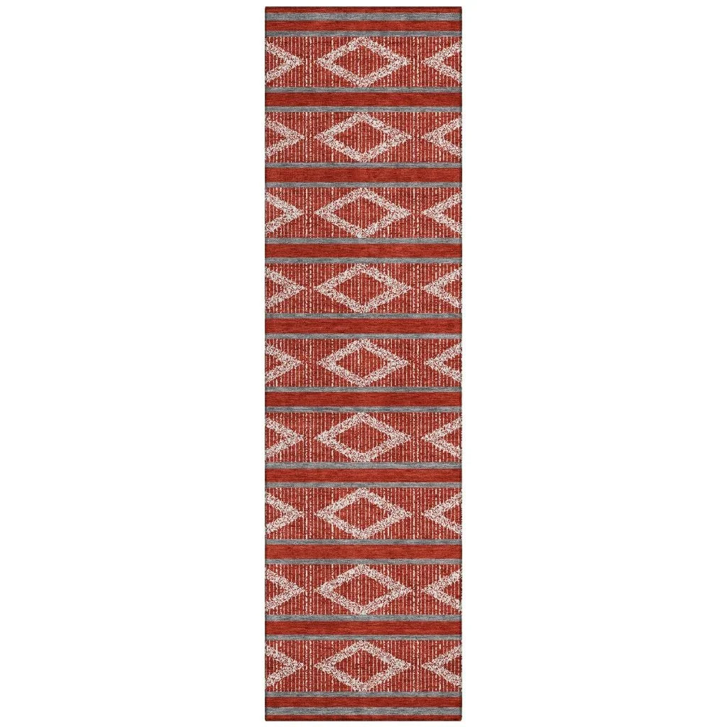 LOOMLAN Rugs Lume Red Washable Indoor-Outdoor Rug