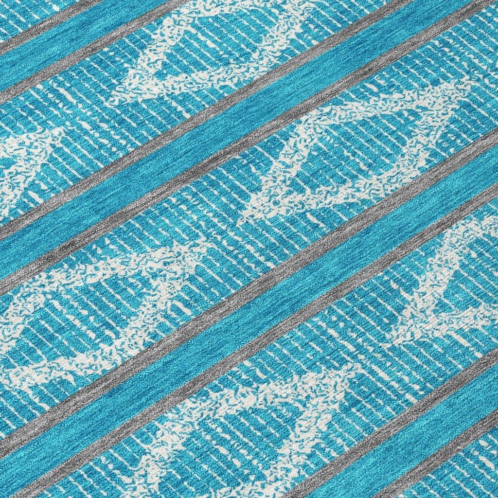 LOOMLAN Rugs Lume Teal Washable Indoor-Outdoor Rug