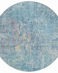 LOOMLAN Rugs Lunisse Blue Washable Indoor-Outdoor Rug