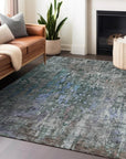 LOOMLAN Rugs Lunisse Fern Washable Indoor-Outdoor Rug