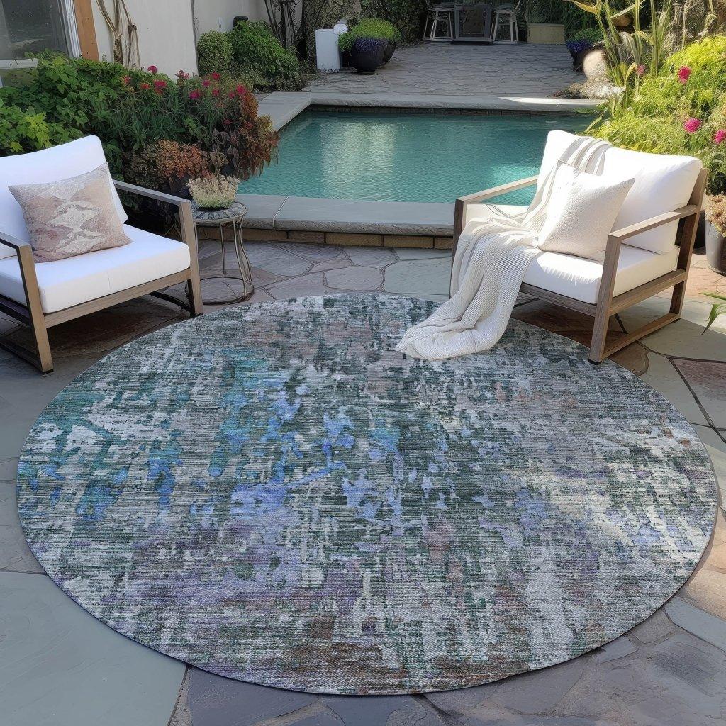 LOOMLAN Rugs Lunisse Fern Washable Indoor-Outdoor Rug