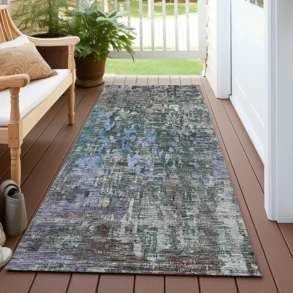 LOOMLAN Rugs Lunisse Fern Washable Indoor-Outdoor Rug