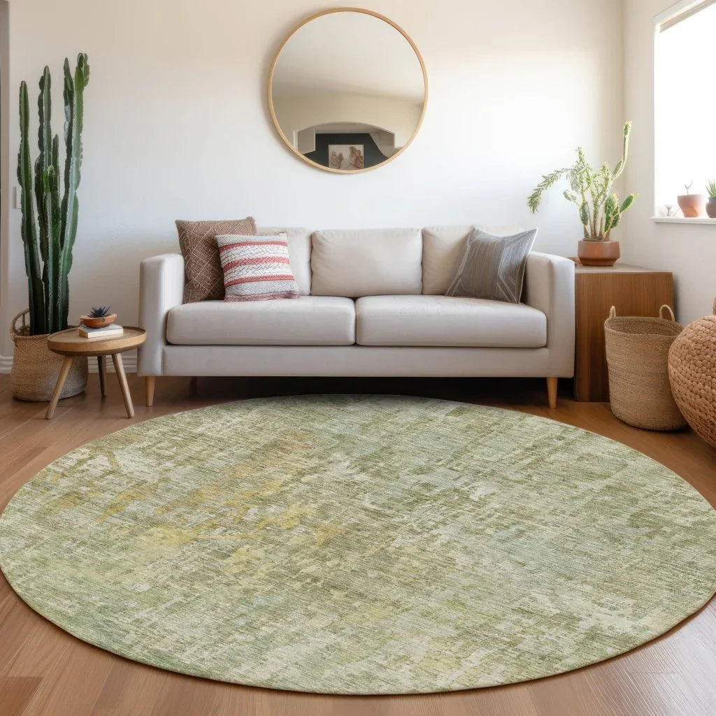 LOOMLAN Rugs Lunisse Green Washable Indoor-Outdoor Rug