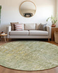 LOOMLAN Rugs Lunisse Green Washable Indoor-Outdoor Rug