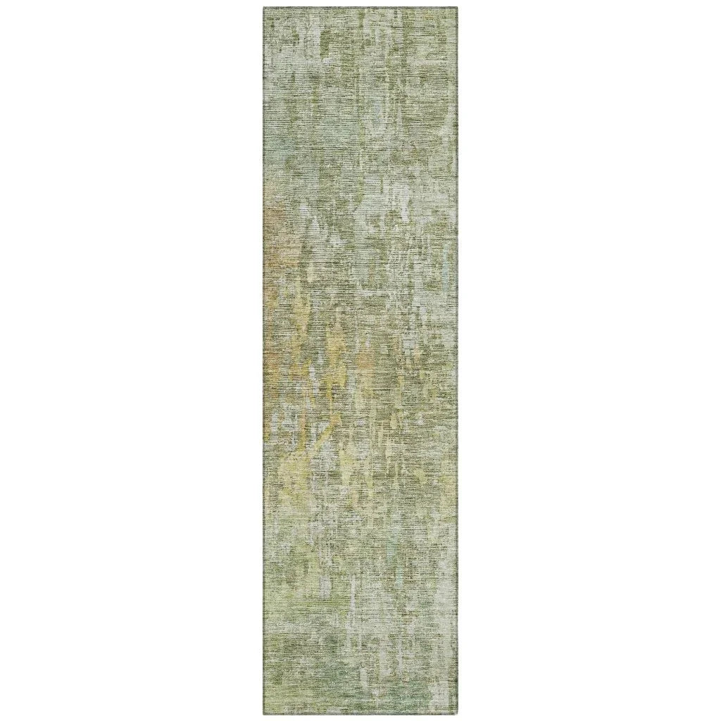 LOOMLAN Rugs Lunisse Green Washable Indoor-Outdoor Rug