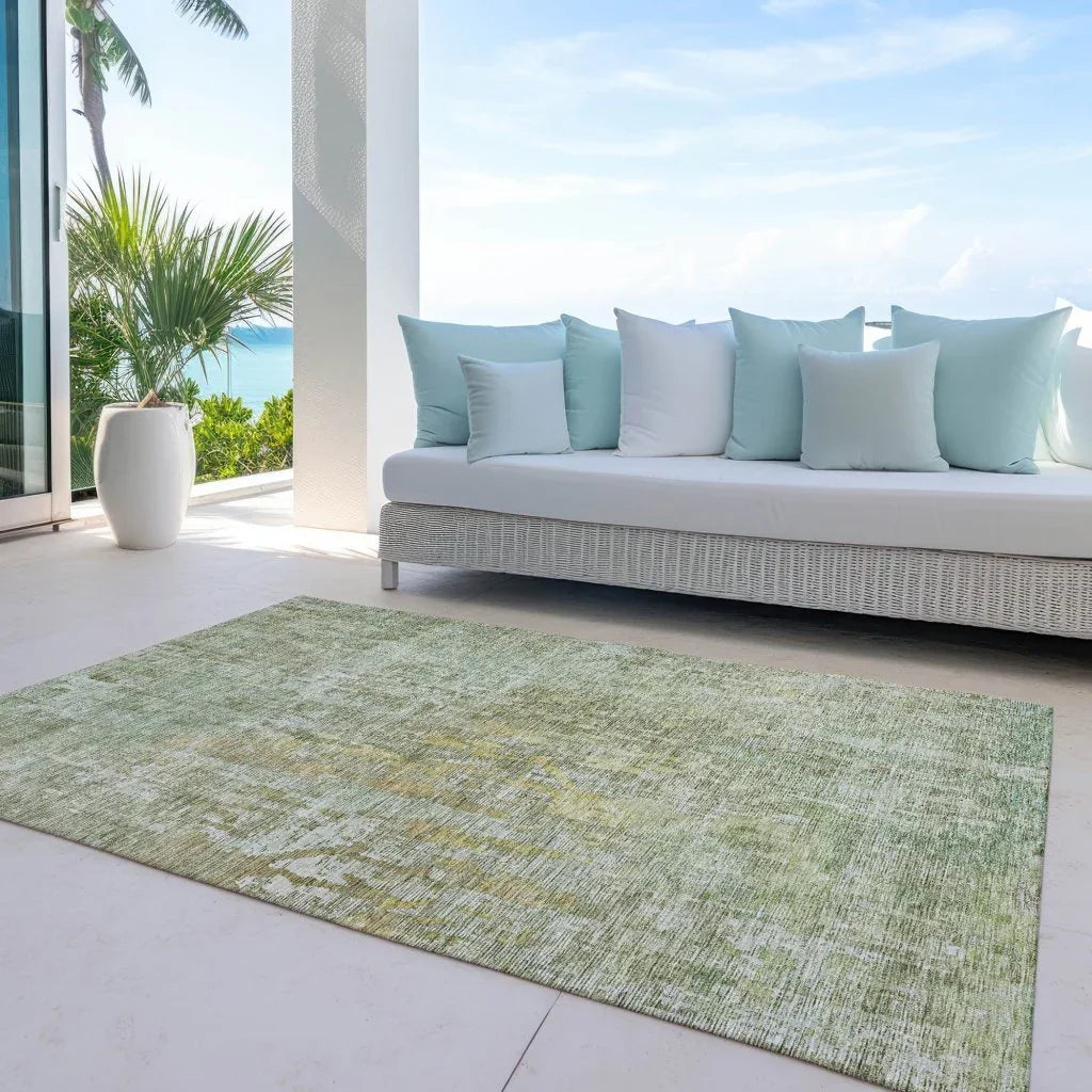 LOOMLAN Rugs Lunisse Green Washable Indoor-Outdoor Rug