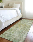 LOOMLAN Rugs Lunisse Green Washable Indoor-Outdoor Rug