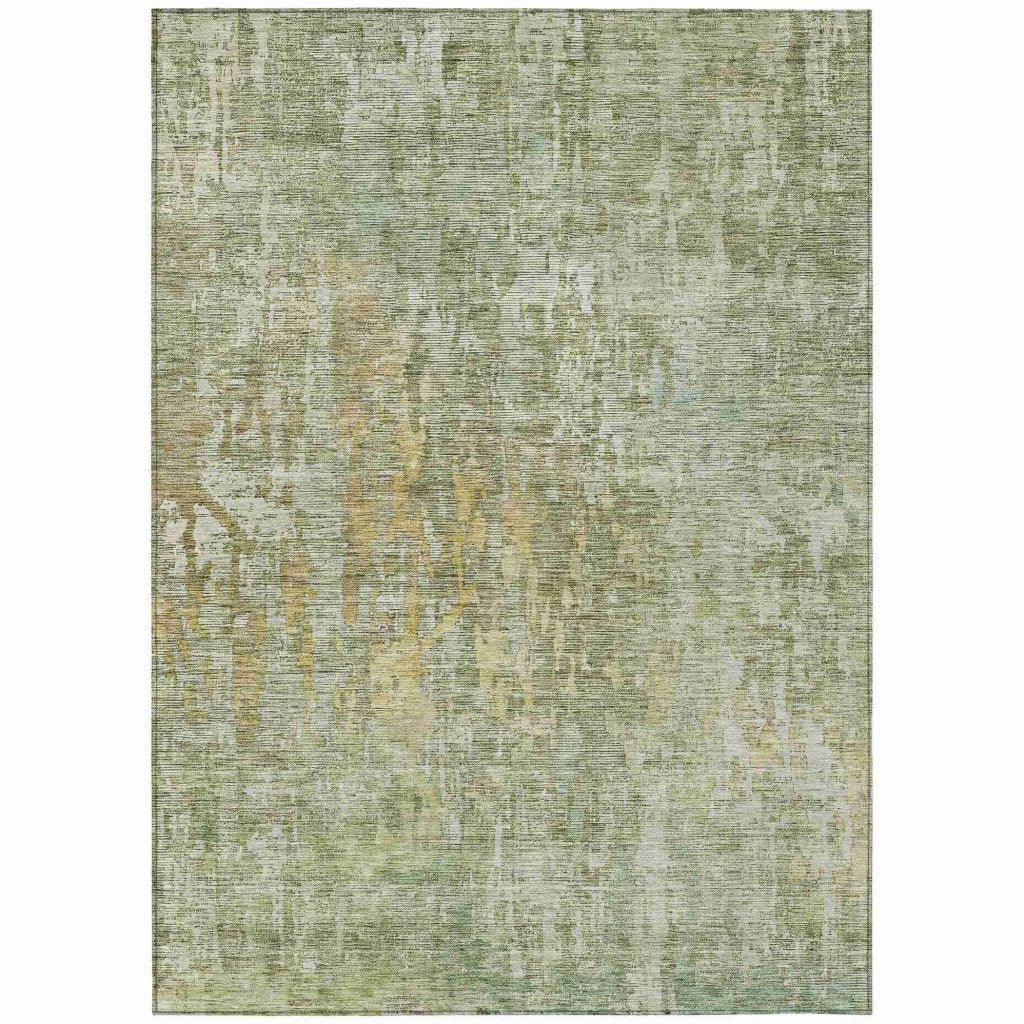 LOOMLAN Rugs Lunisse Green Washable Indoor-Outdoor Rug