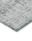 LOOMLAN Rugs Lurea Gray Washable Indoor-Outdoor Rug