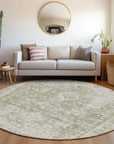 LOOMLAN Rugs Lurea Green Washable Indoor-Outdoor Rug