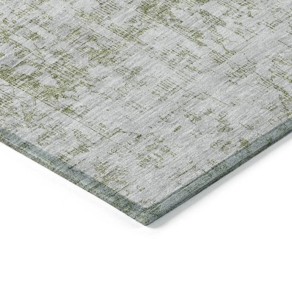 LOOMLAN Rugs Lurea Green Washable Indoor-Outdoor Rug
