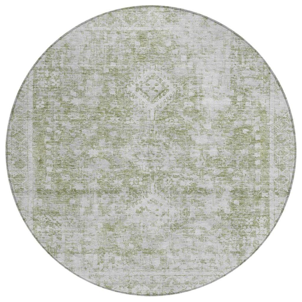LOOMLAN Rugs Lurea Green Washable Indoor-Outdoor Rug
