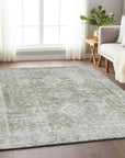 LOOMLAN Rugs Lurea Green Washable Indoor-Outdoor Rug