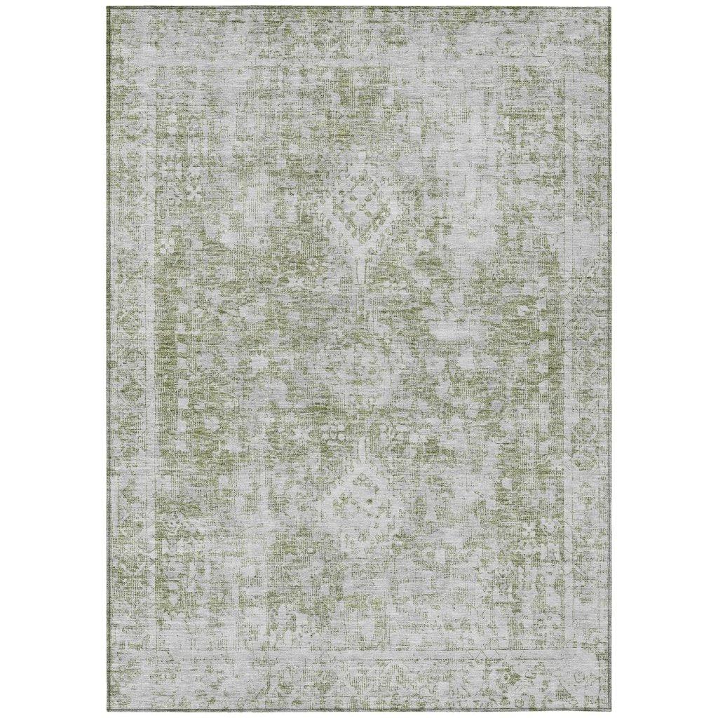 LOOMLAN Rugs Lurea Green Washable Indoor-Outdoor Rug