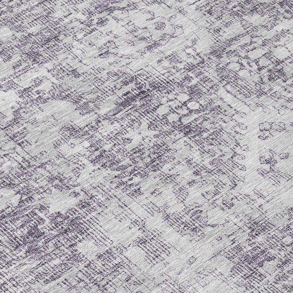 LOOMLAN Rugs Lurea Purple Washable Indoor-Outdoor Rug