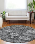 LOOMLAN Rugs Lureva Gray Washable Indoor-Outdoor Rug
