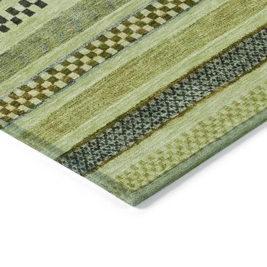 LOOMLAN Rugs Luthyra Aloe Washable Indoor-Outdoor Rug