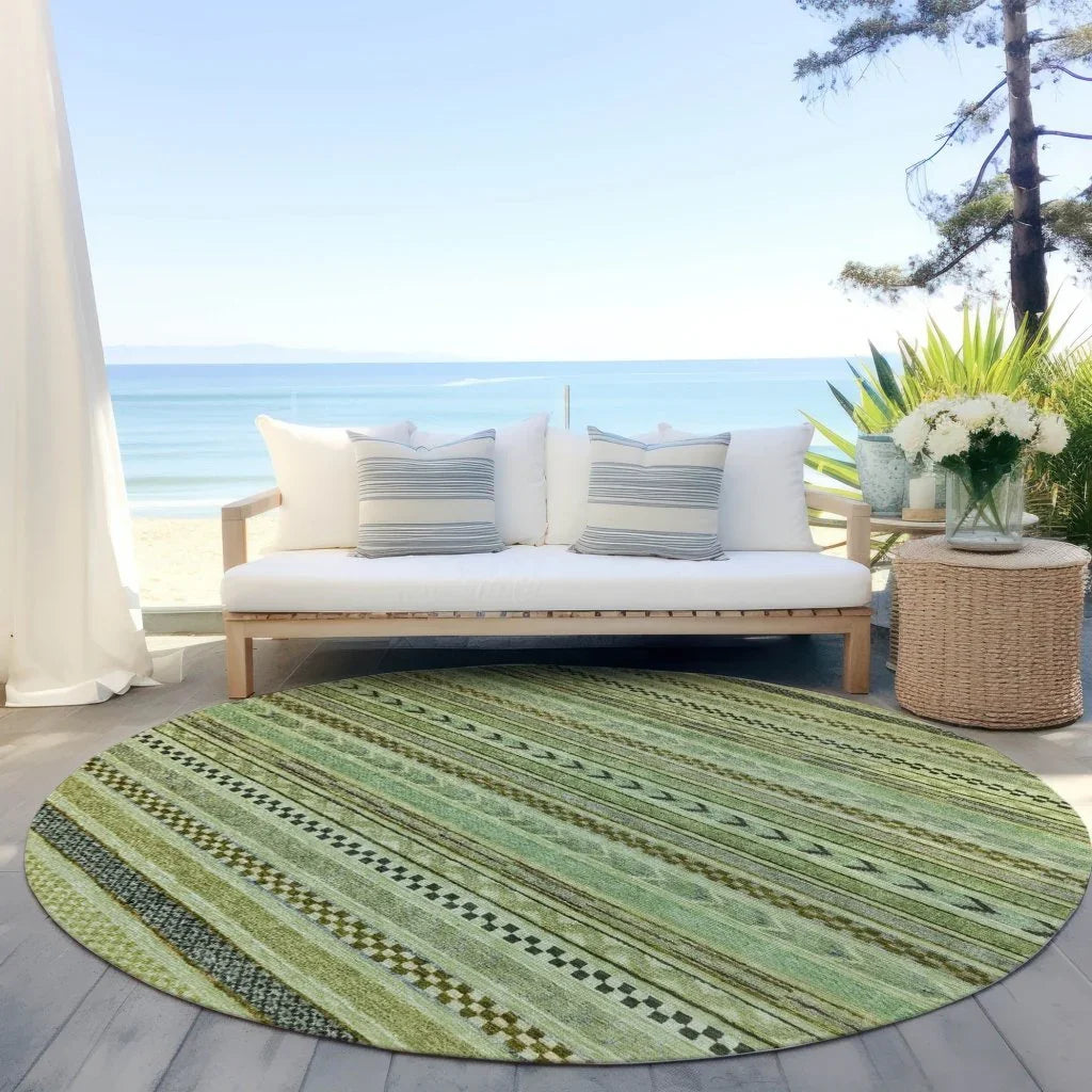 LOOMLAN Rugs Luthyra Aloe Washable Indoor-Outdoor Rug