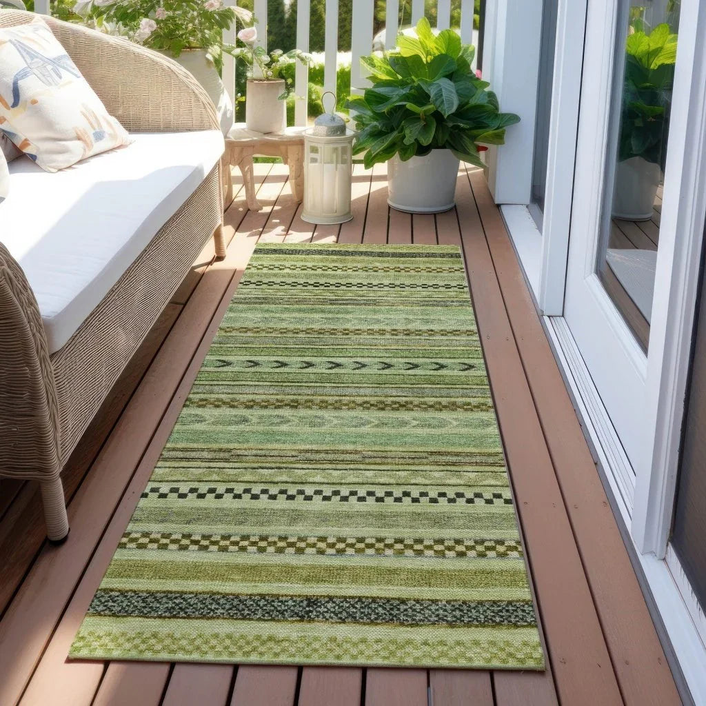 LOOMLAN Rugs Luthyra Aloe Washable Indoor-Outdoor Rug