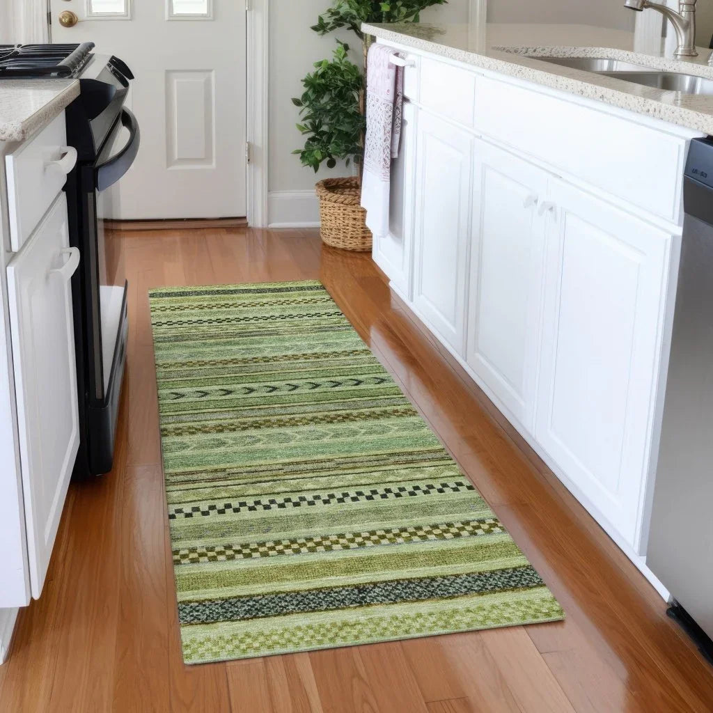 LOOMLAN Rugs Luthyra Aloe Washable Indoor-Outdoor Rug