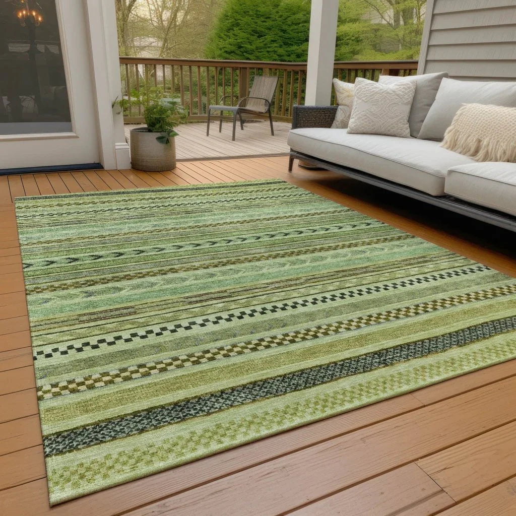 LOOMLAN Rugs Luthyra Aloe Washable Indoor-Outdoor Rug