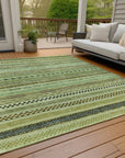 LOOMLAN Rugs Luthyra Aloe Washable Indoor-Outdoor Rug