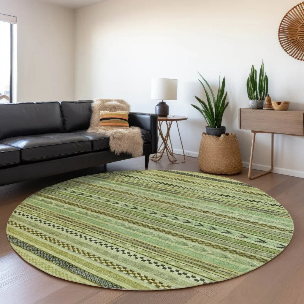 LOOMLAN Rugs Luthyra Aloe Washable Indoor-Outdoor Rug