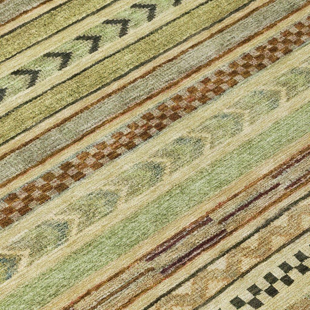 LOOMLAN Rugs Luthyra Beige Washable Indoor-Outdoor Rug