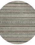 LOOMLAN Rugs Luthyra Brown Washable Indoor-Outdoor Rug