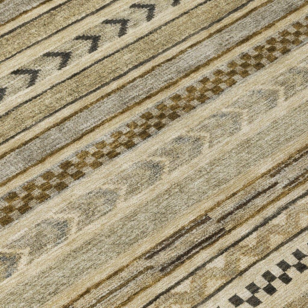 LOOMLAN Rugs Luthyra Chocolate Washable Indoor-Outdoor Rug