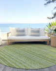 LOOMLAN Rugs Luthyra Green Washable Indoor-Outdoor Rug