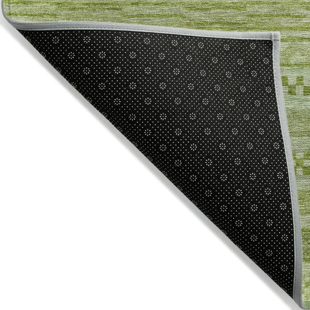 LOOMLAN Rugs Luthyra Green Washable Indoor-Outdoor Rug