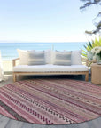 LOOMLAN Rugs Luthyra Pink Washable Indoor-Outdoor Rug