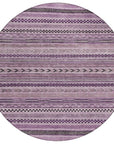LOOMLAN Rugs Luthyra Purple Washable Indoor-Outdoor Rug