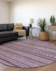 LOOMLAN Rugs Luthyra Purple Washable Indoor-Outdoor Rug