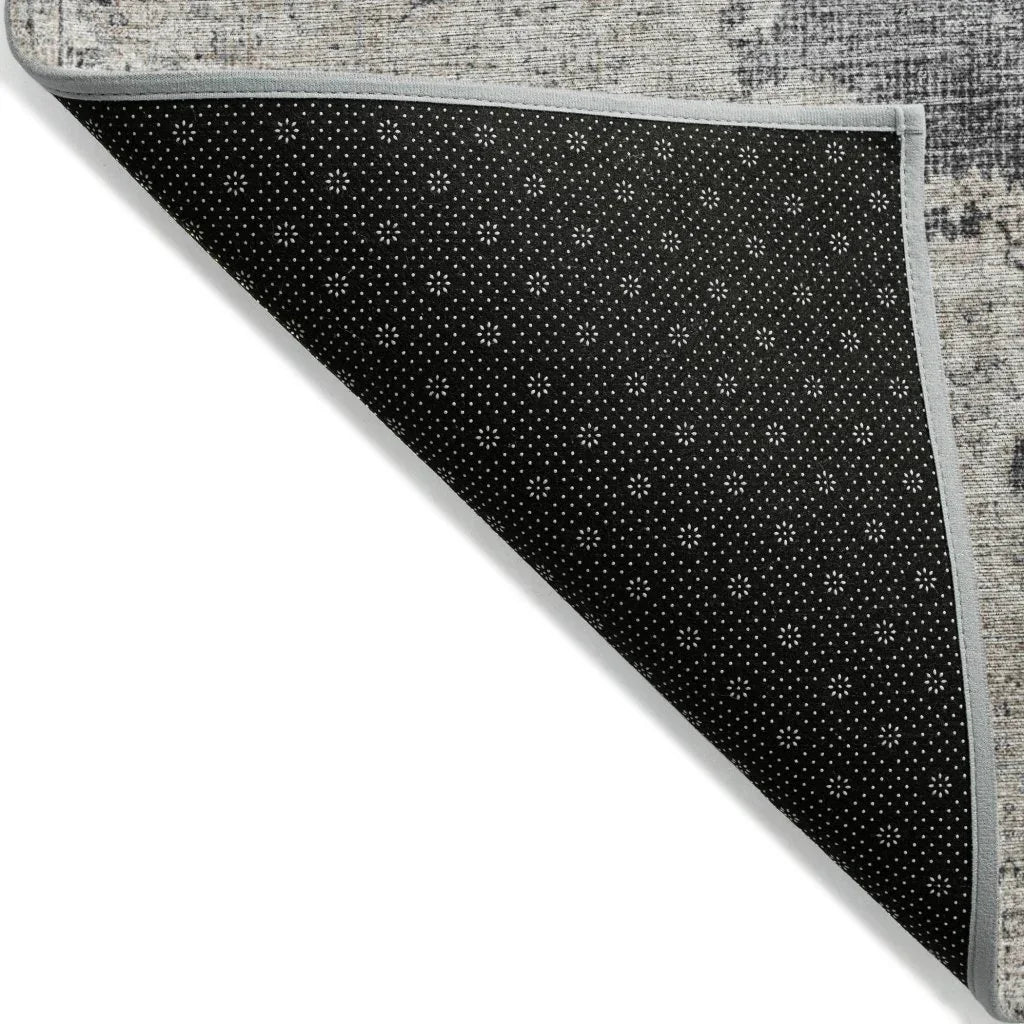 LOOMLAN Rugs Lyra Black Washable Indoor-Outdoor Rug