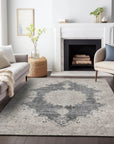 LOOMLAN Rugs Lyra Black Washable Indoor-Outdoor Rug